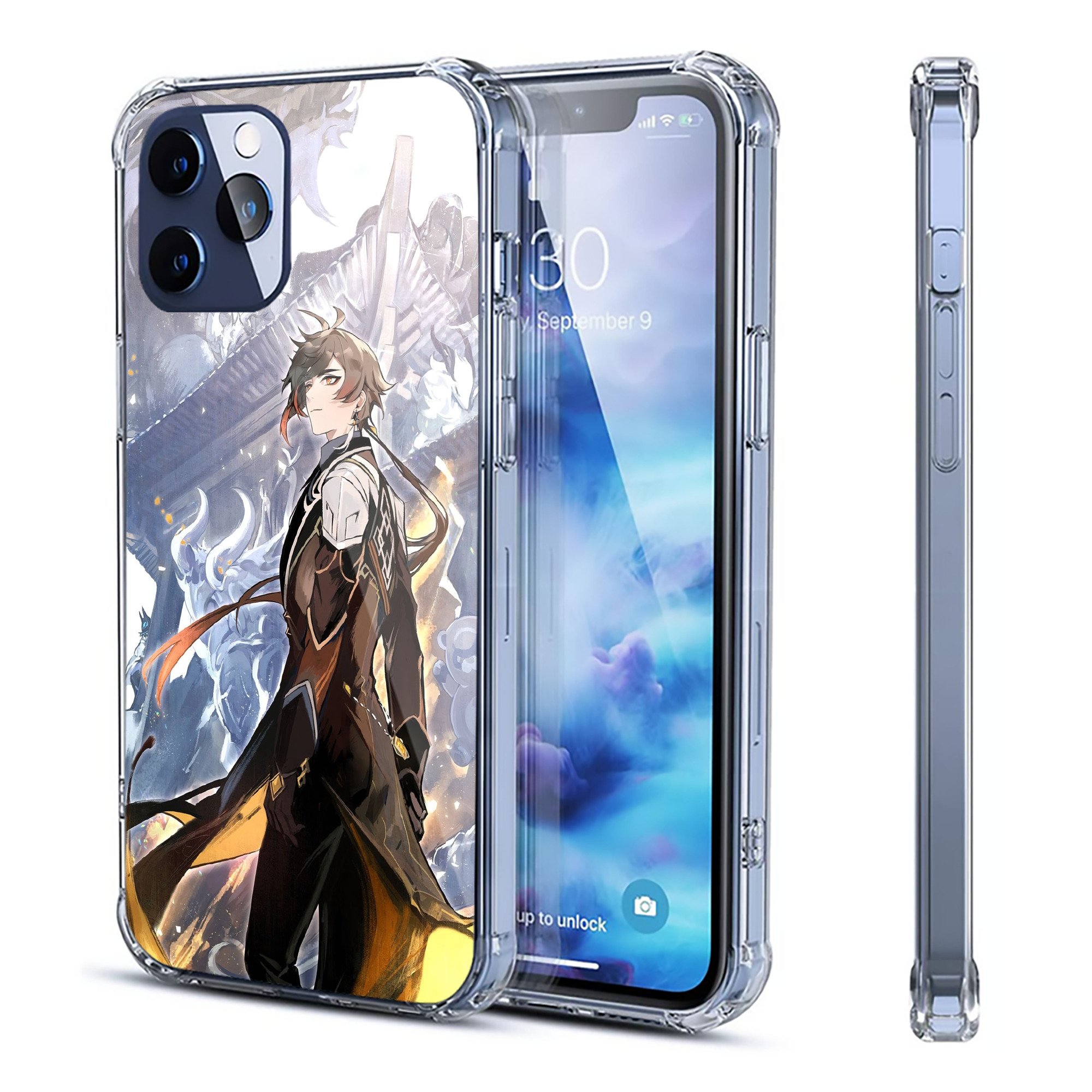 げんし神 genshin 【iPhone 12シリーズ対応】透明スマホケース（クリアソフトケース）